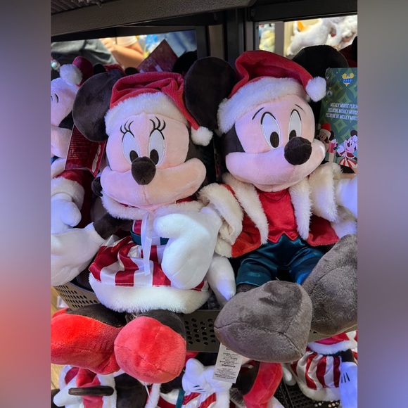 Disney Minnie and Mickey Mouse Christmas Plushes